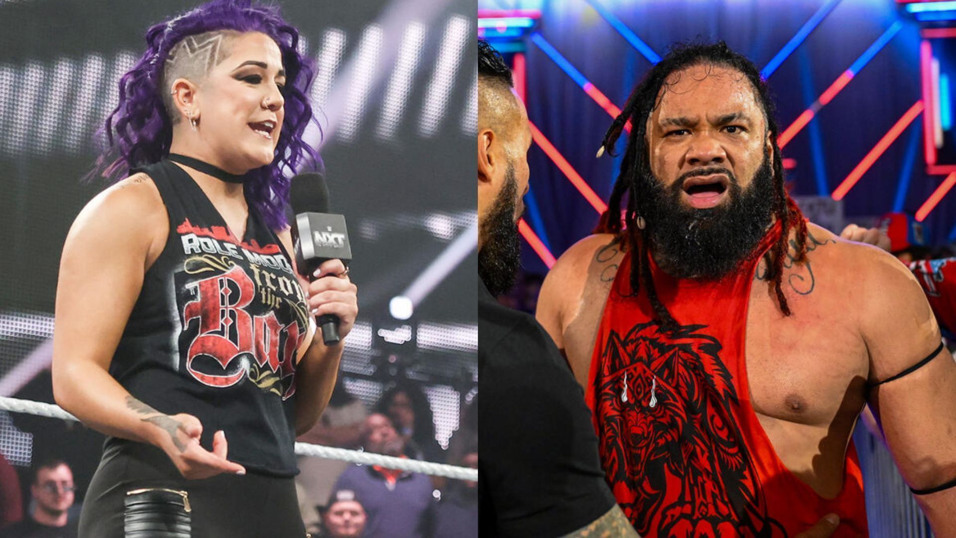 Bayley (left), Jacob Fatu (right) (Image Credits: WWE.com)