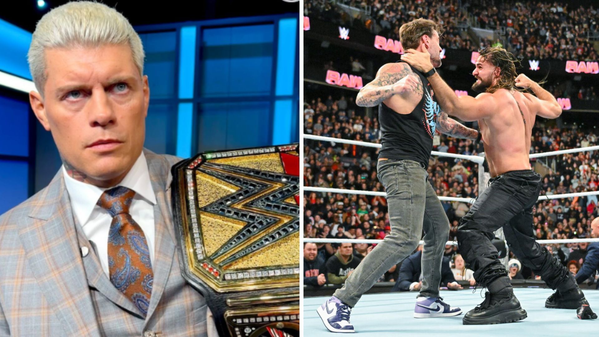 Cody Rhodes (left) and CM Punk &amp; Seth Rollins (right) [Image credits: star