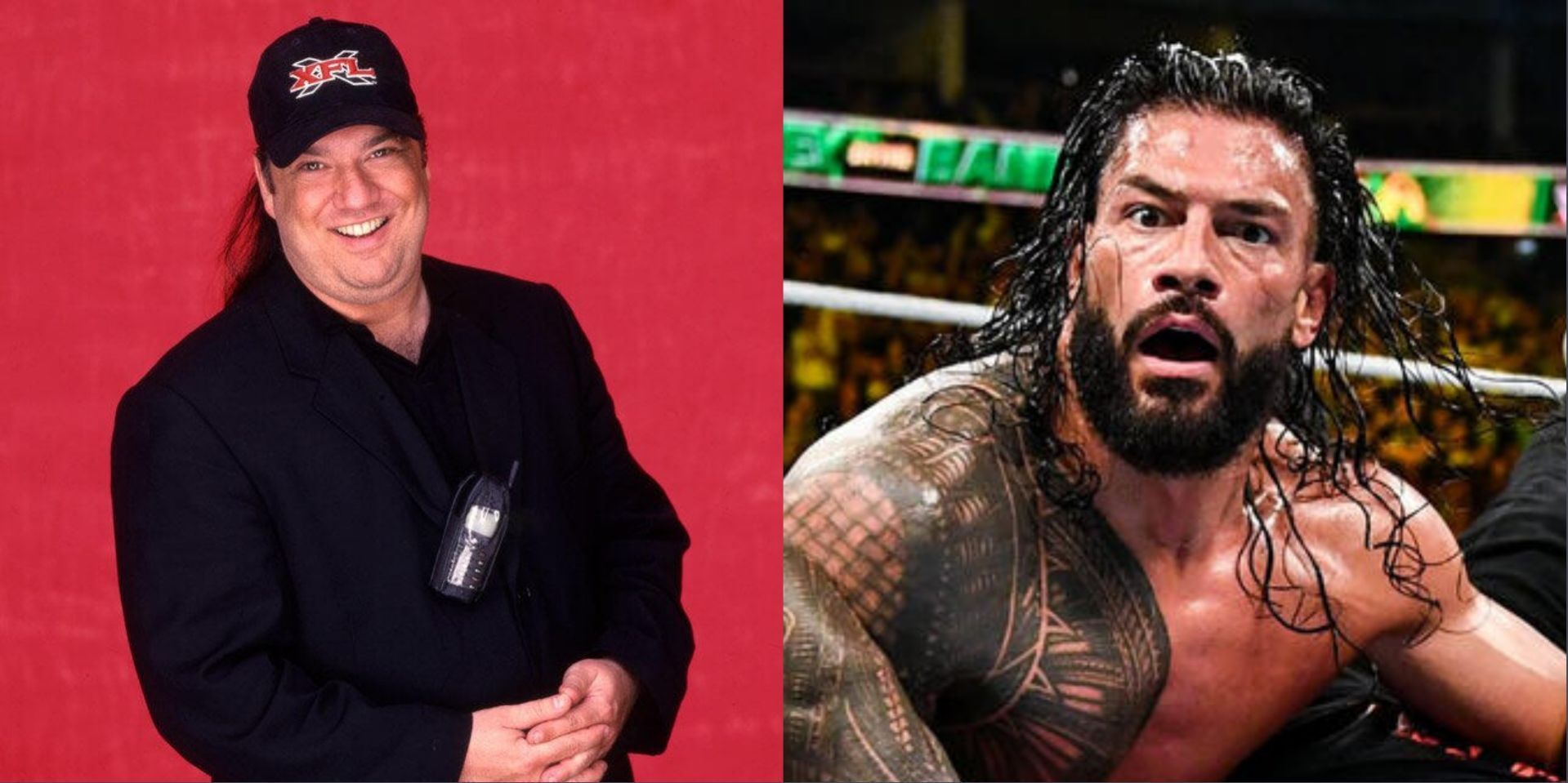 Paul Heyman &amp; Roman Reigns (Images via WWE.com)