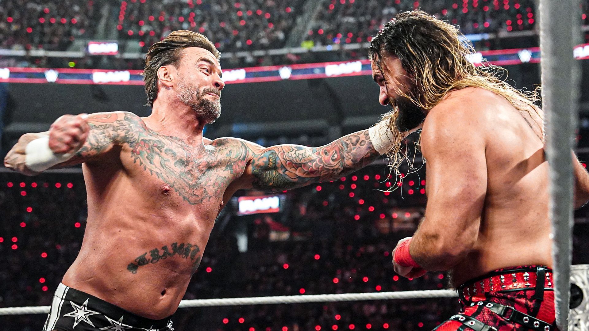 The CM Punk vs Seth Rollins dream match happened (Image via WWE.com)