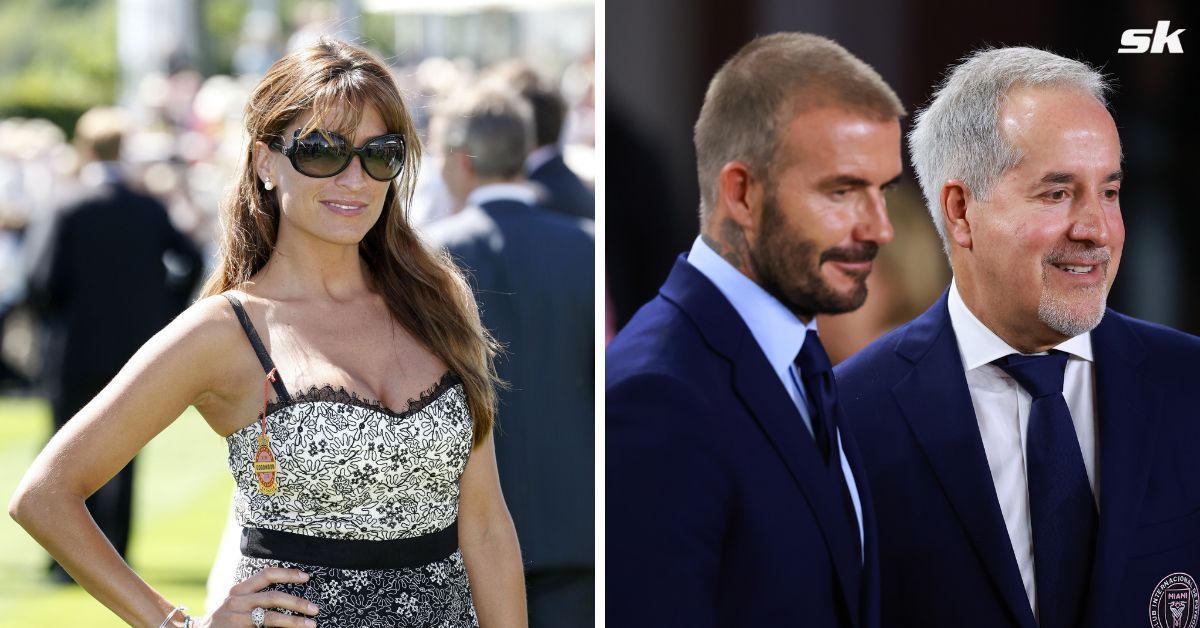 Rebecca Loos, David Beckham and Jorge Mas (images via Getty)