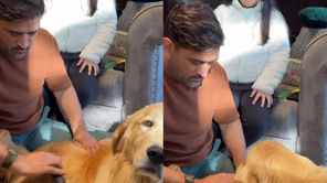 [Watch] MS Dhoni spends quality time with his dog ahead of return to field for IPL 2025
