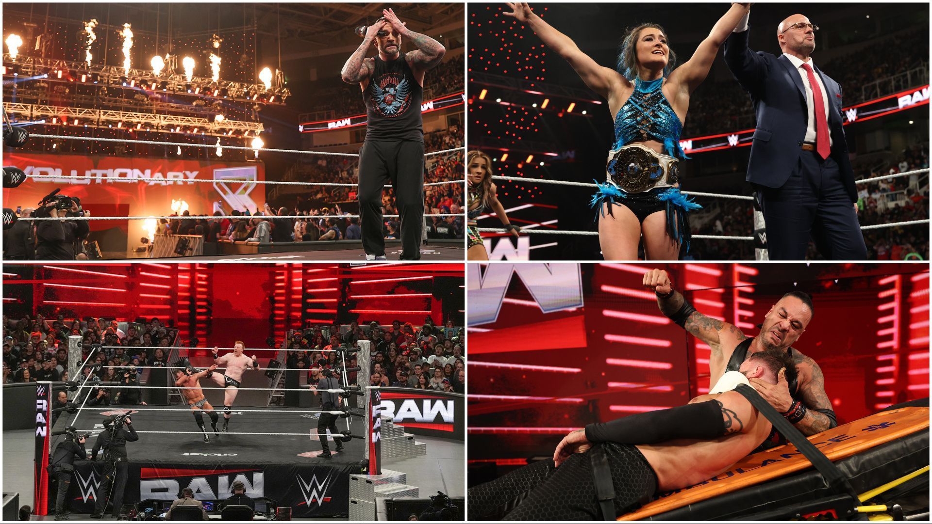 WWE Superstars in action on the second RAW Netflix episode