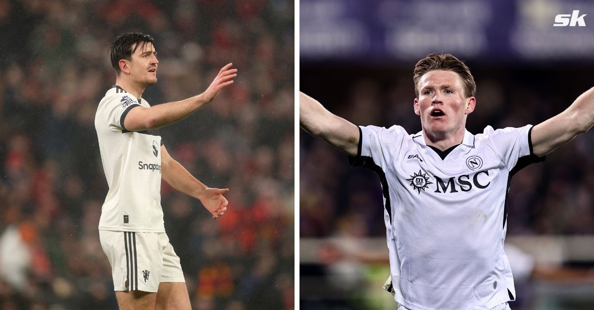 Manchester United star Harry Maguire reacts to Scott McTominay