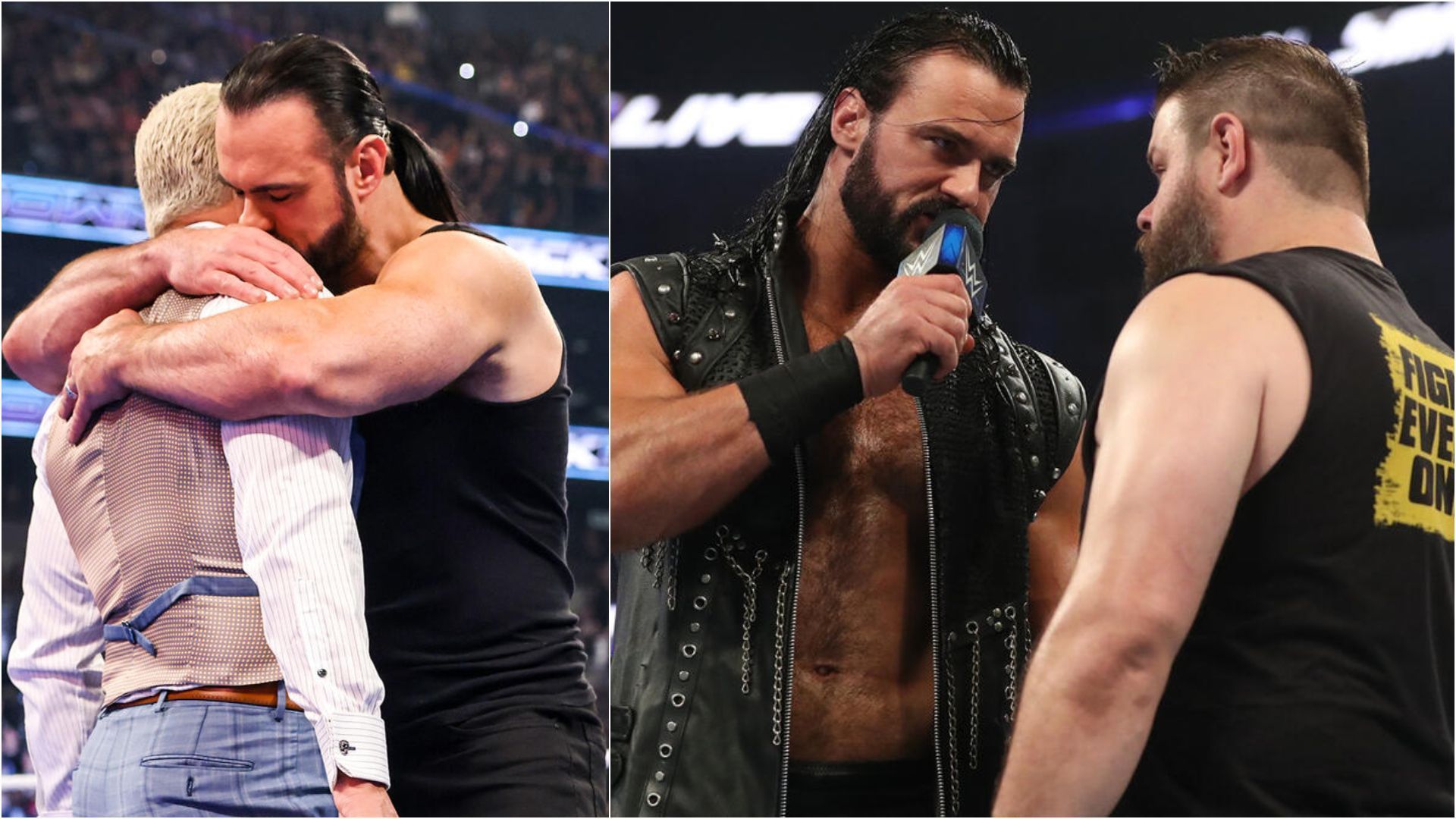 Kevin Owens and Drew McIntyre appeared on WWE SmackDown. (Images via wwe.com)