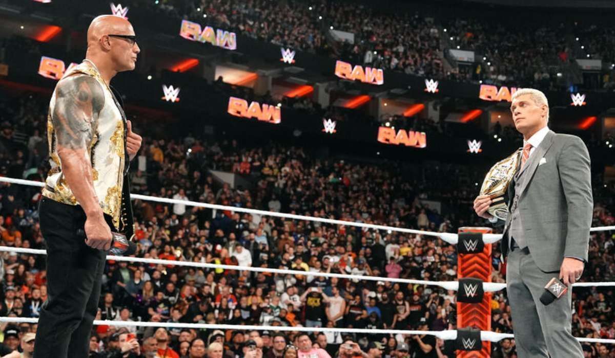 The Rock and Cody Rhodes. Photo credit: WWE.com