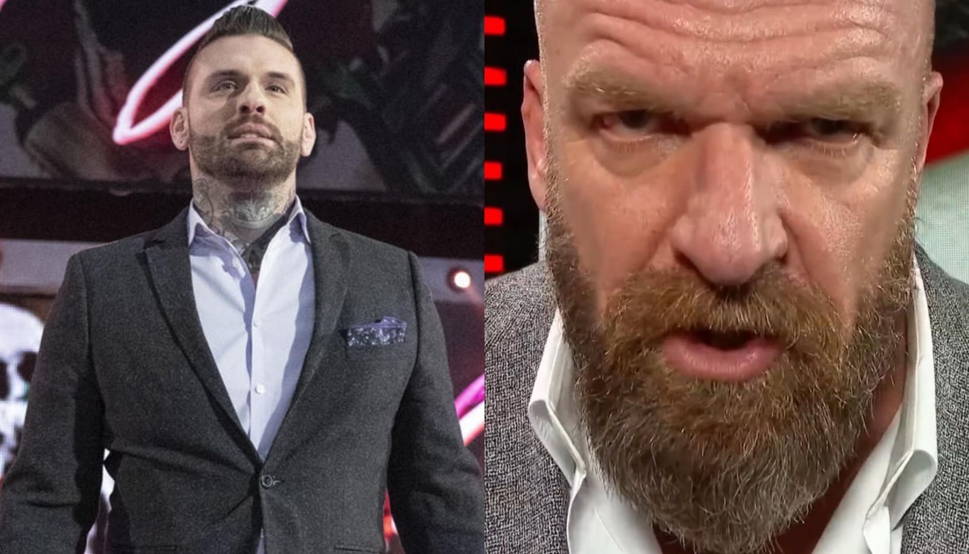 Corey Graves (left), Triple H (right)   [Image Credits: wwe.com]