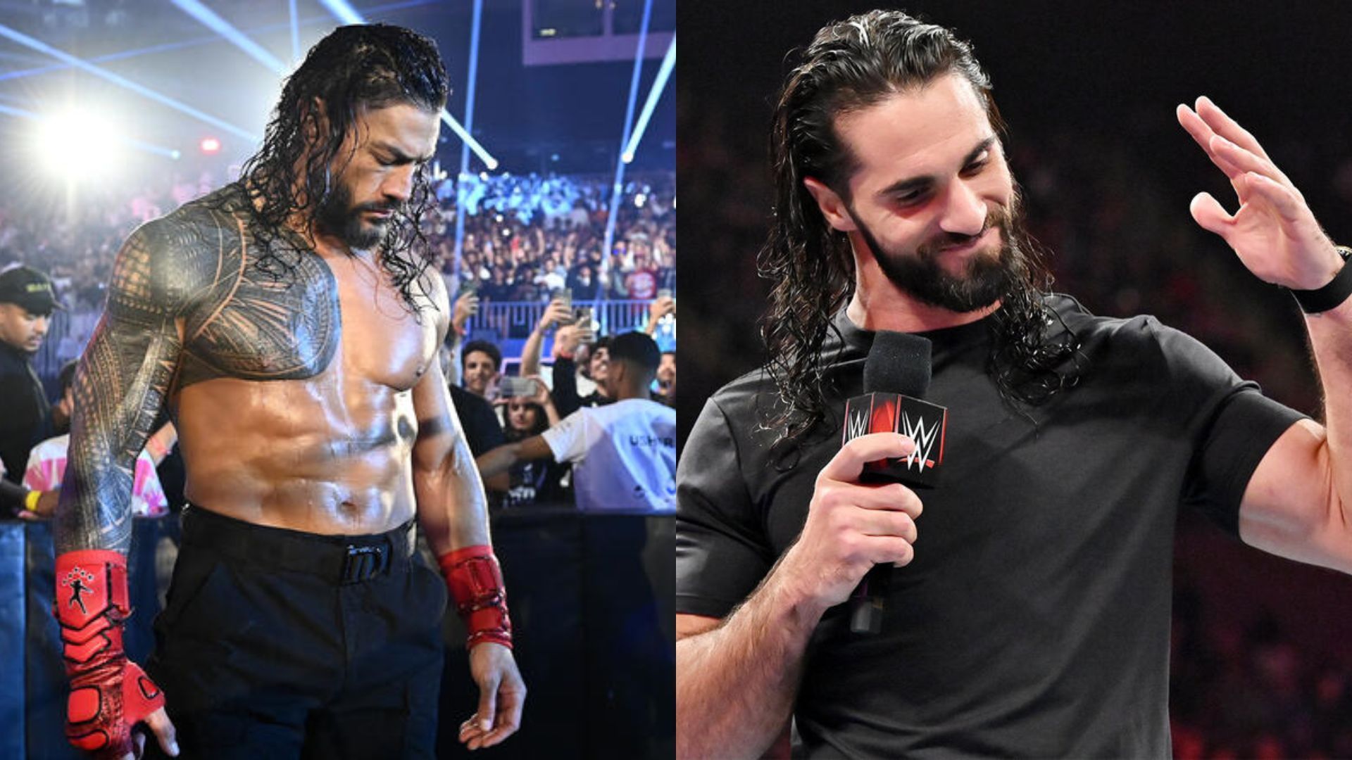 Roman Reigns on the left and Seth Rollins on the right (Image Credits: WWE.com)