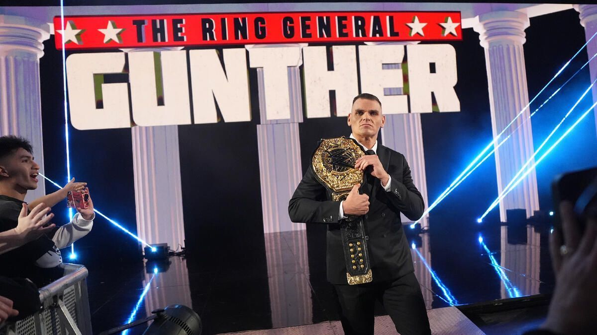 Gunther was present on RAW! (image from WWE.com)