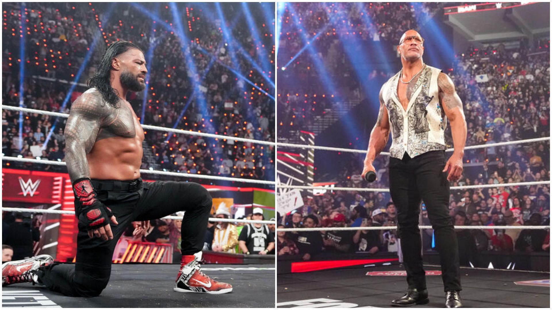 Roman Reigns (left), The Rock (right). [Images via: WWE.com]