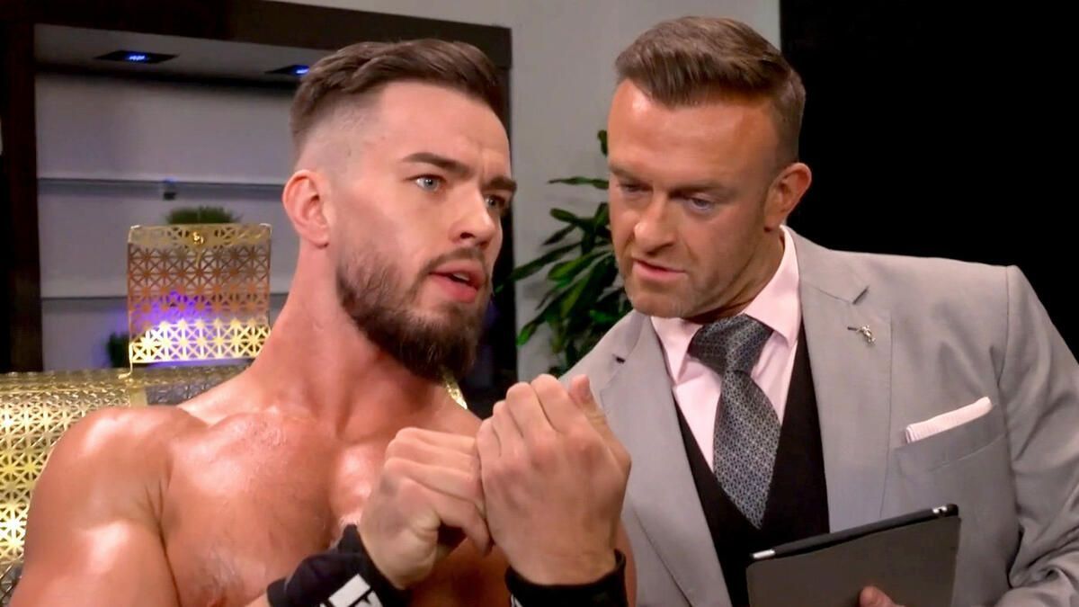 Austin Theory with Nick Aldis on SmackDown (Picture courtesy: WWE.com)