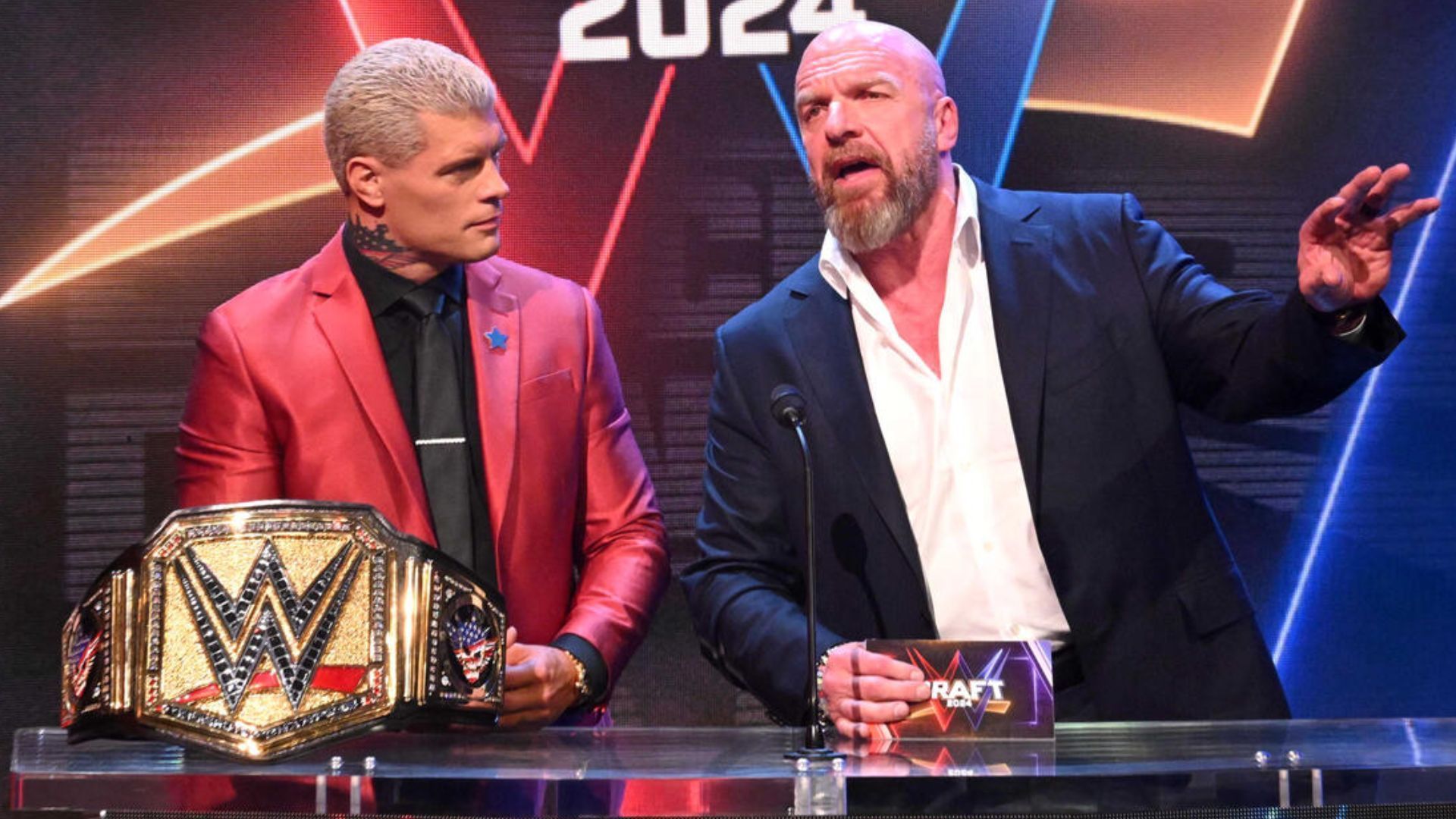 Cody Rhodes and Triple H, April 2024 [Photo credit: WWE.com]