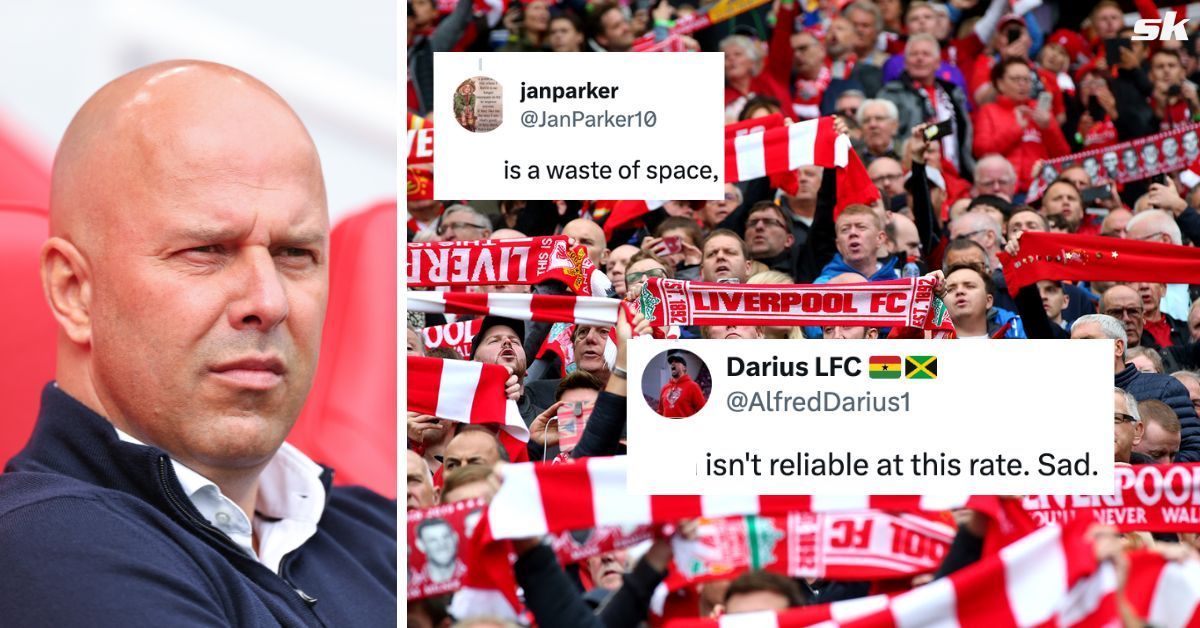 Liverpool fans disappointed with &lsquo;unreliable&rsquo; star missing out on squad to face Brentford (Source: Both images from Getty, X/@JanParker10, @AlfredDarius1)