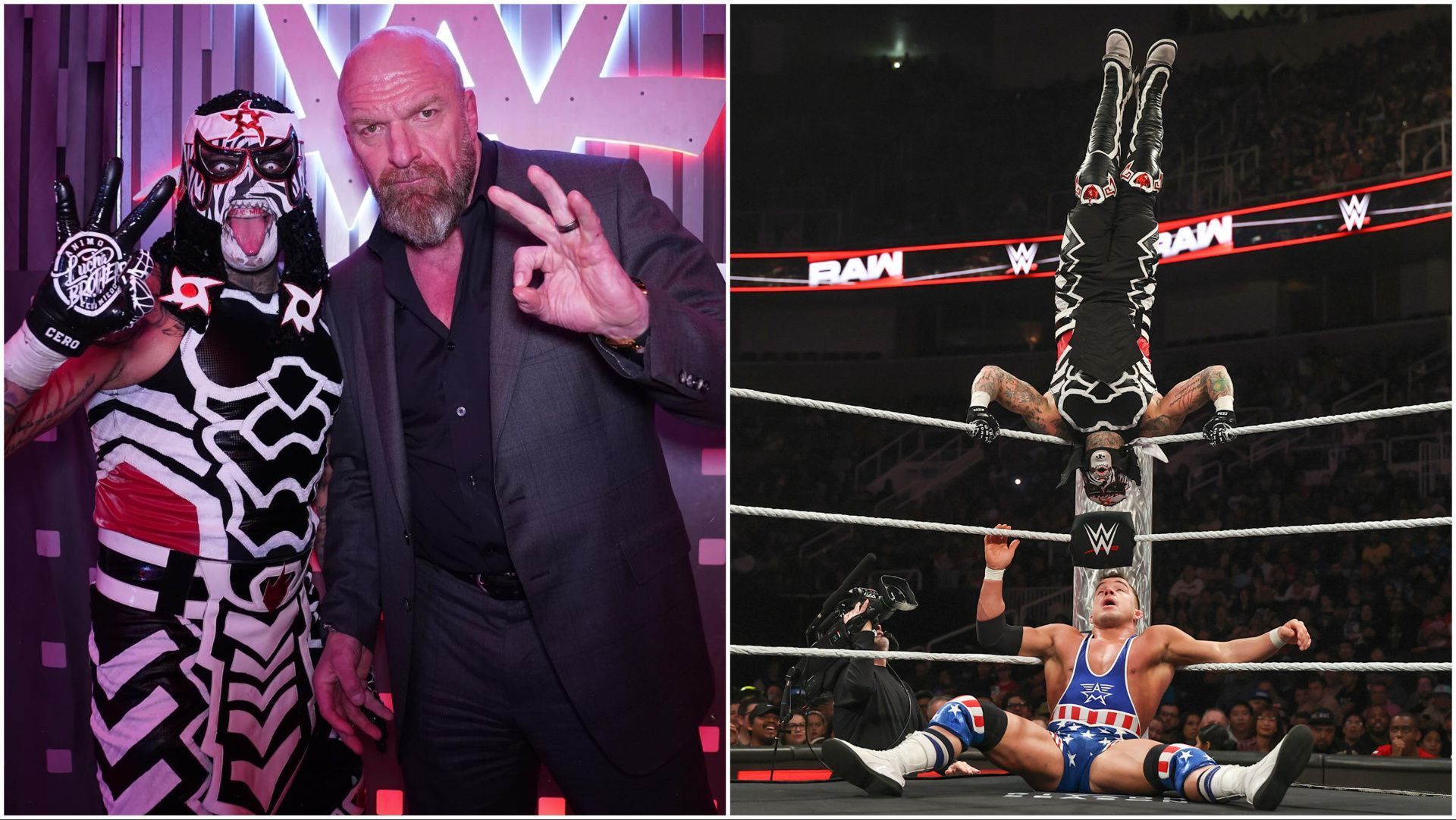 Penta, Triple H, and Chad Gable at WWE RAW