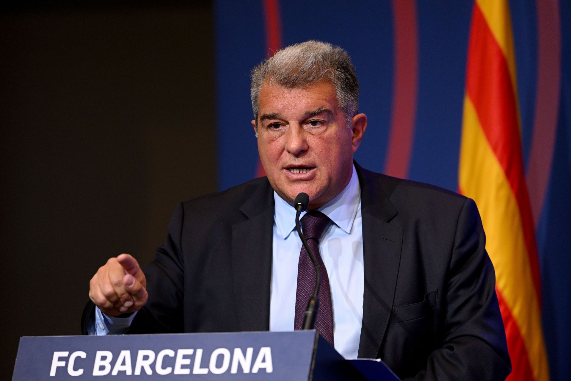 FC Barcelona President Joan Laporta Press Conference - Source: Getty