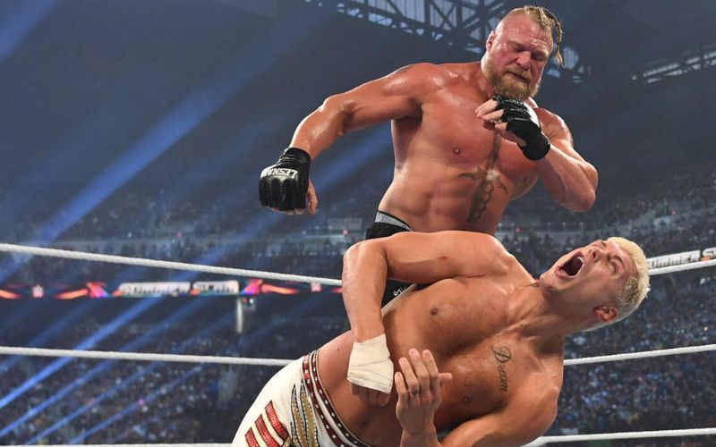 Brock Lesnar last appeared on WWE television at SummerSlam 2023 (image via WWE.com)