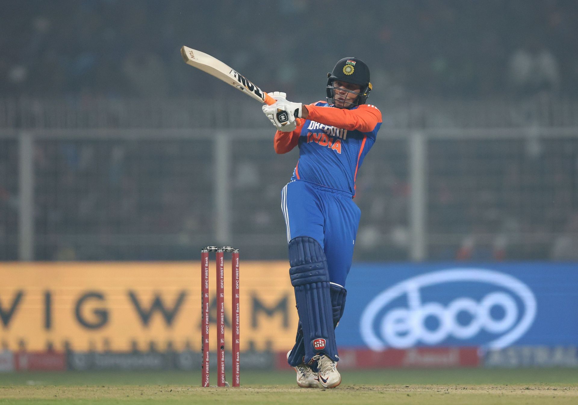 Abhishek Sharma en route to 79 against England. Source: Getty