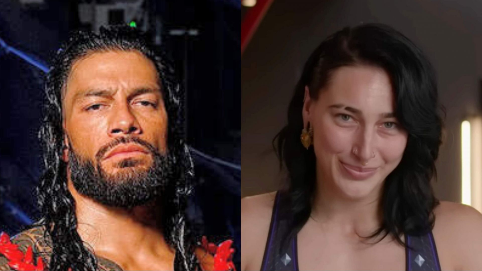 Roman Reigns (left) and Rhea Ripley (right) [Images from WWE sources]