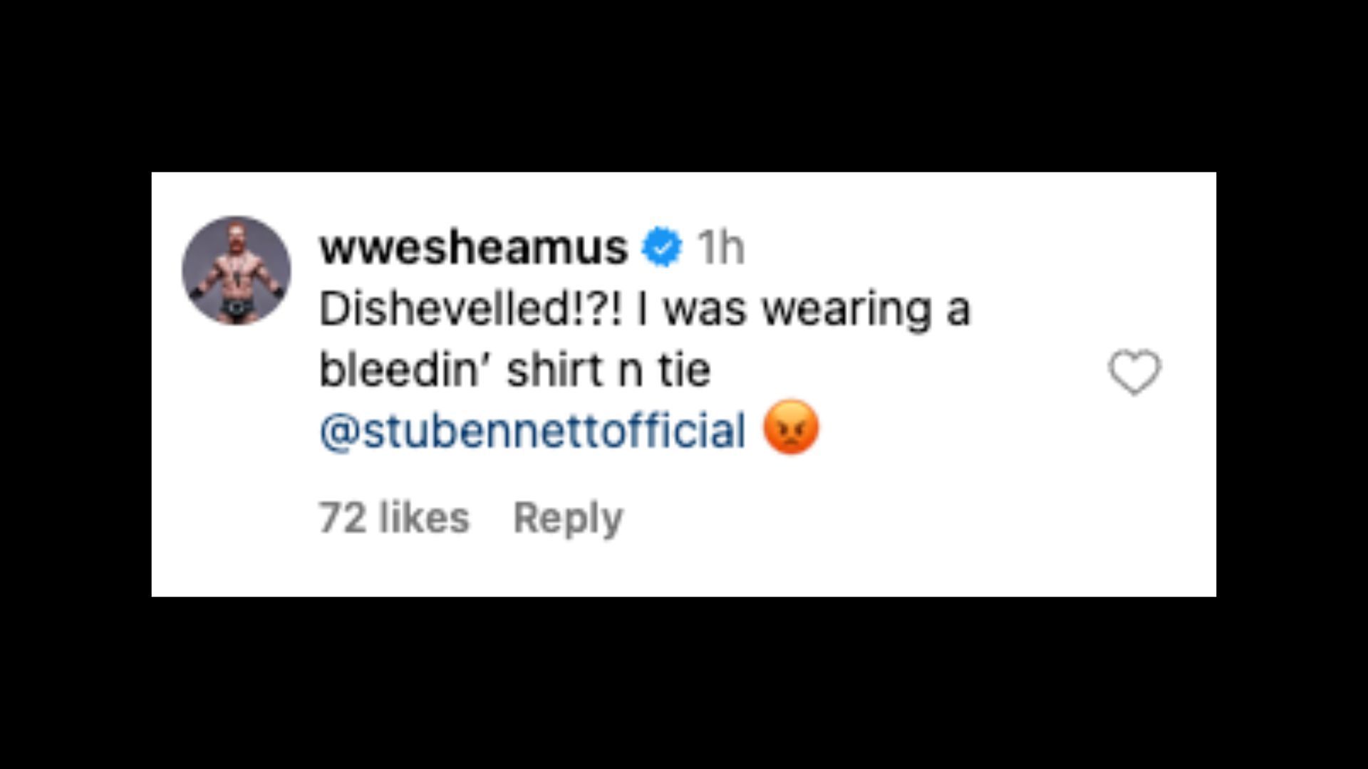 The veteran reacted to Barrett poking fun at his appearance on RAW on Instagram.