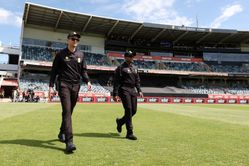 [Watch] Square-leg umpire hilariously loses footing and falls while evading the ball in HBH vs ADS 2024-25 BBL match