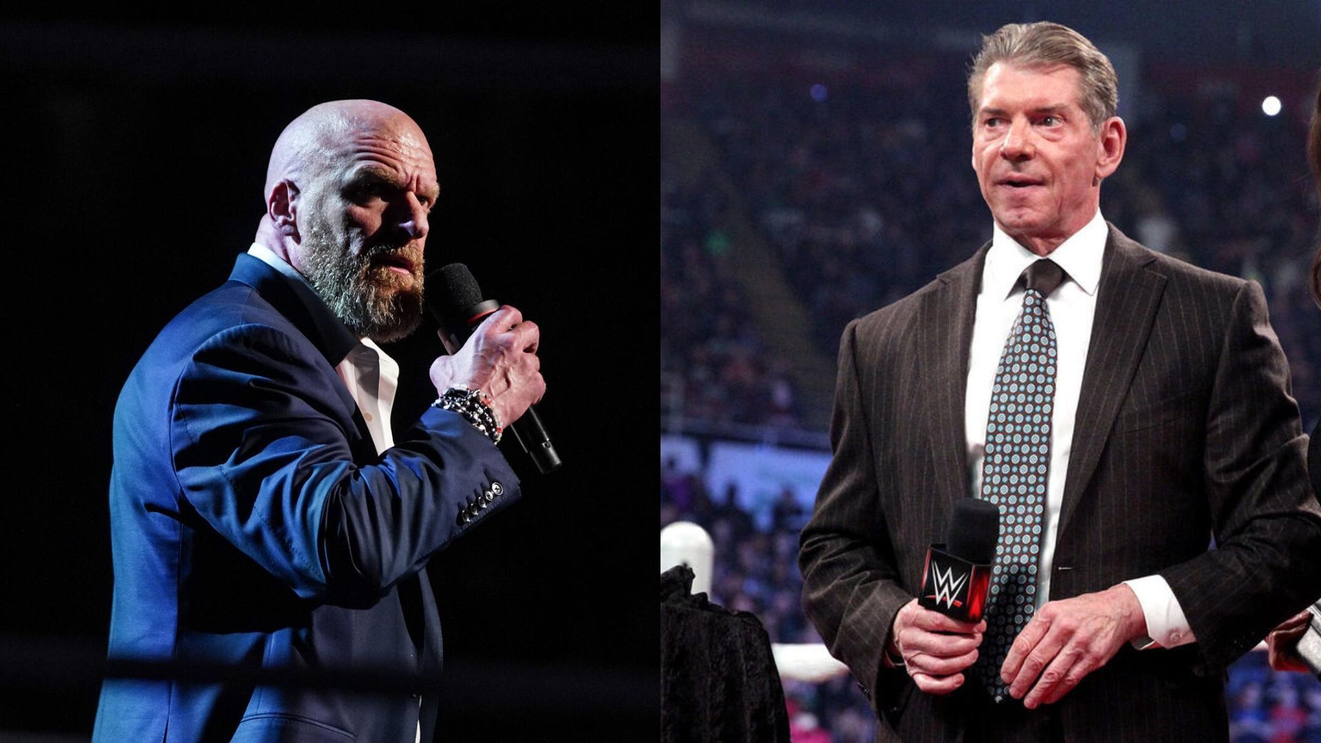 Triple H (left), Vince McMahon (right) (via WWE.com)