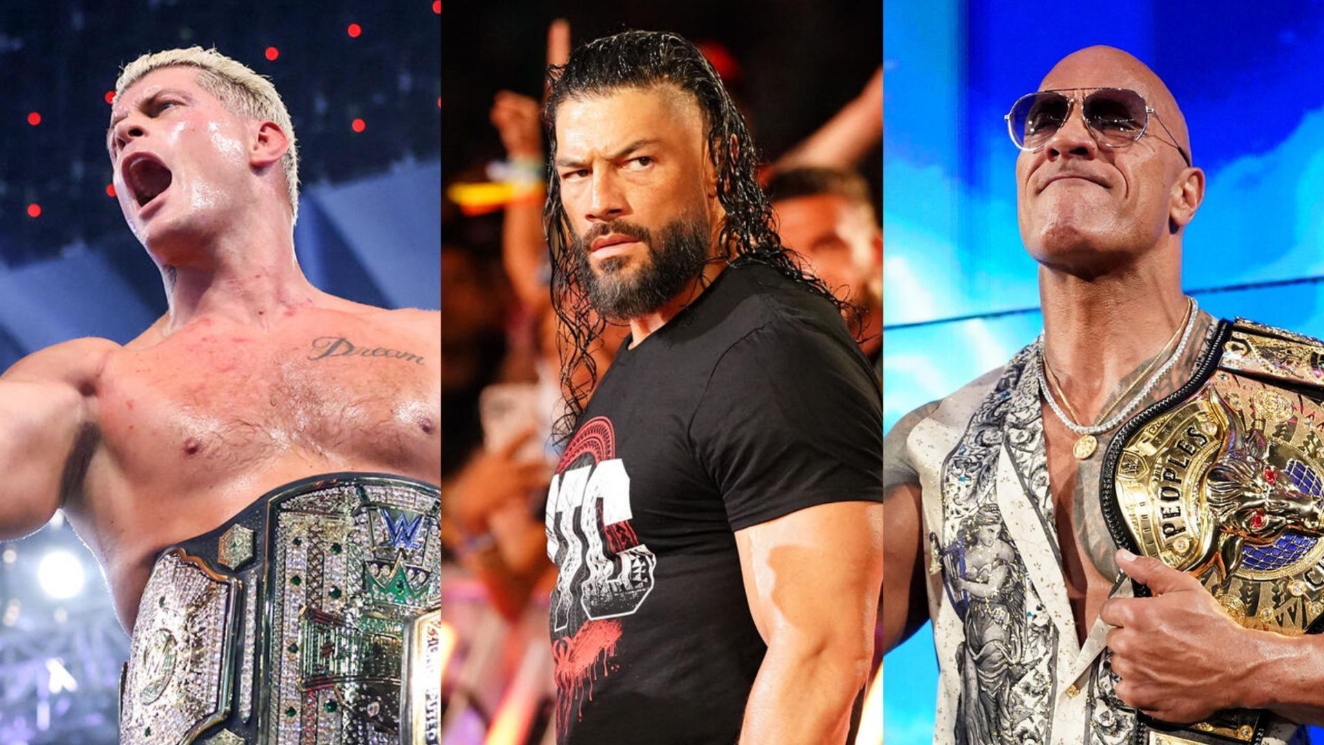 Cody Rhodes, Roman Reigns, and The Rock (Image credits: wwe.com)