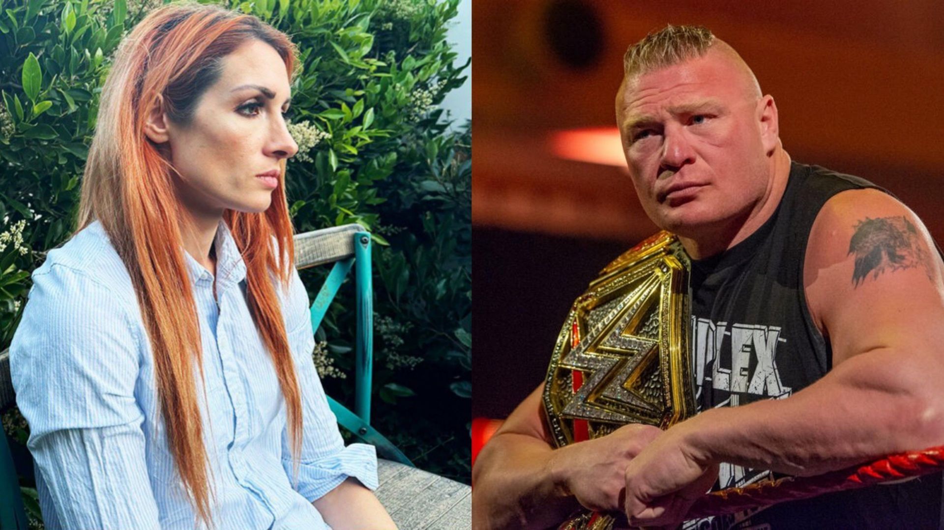 Becky Lynch and Brock Lesnar! (images from Becky