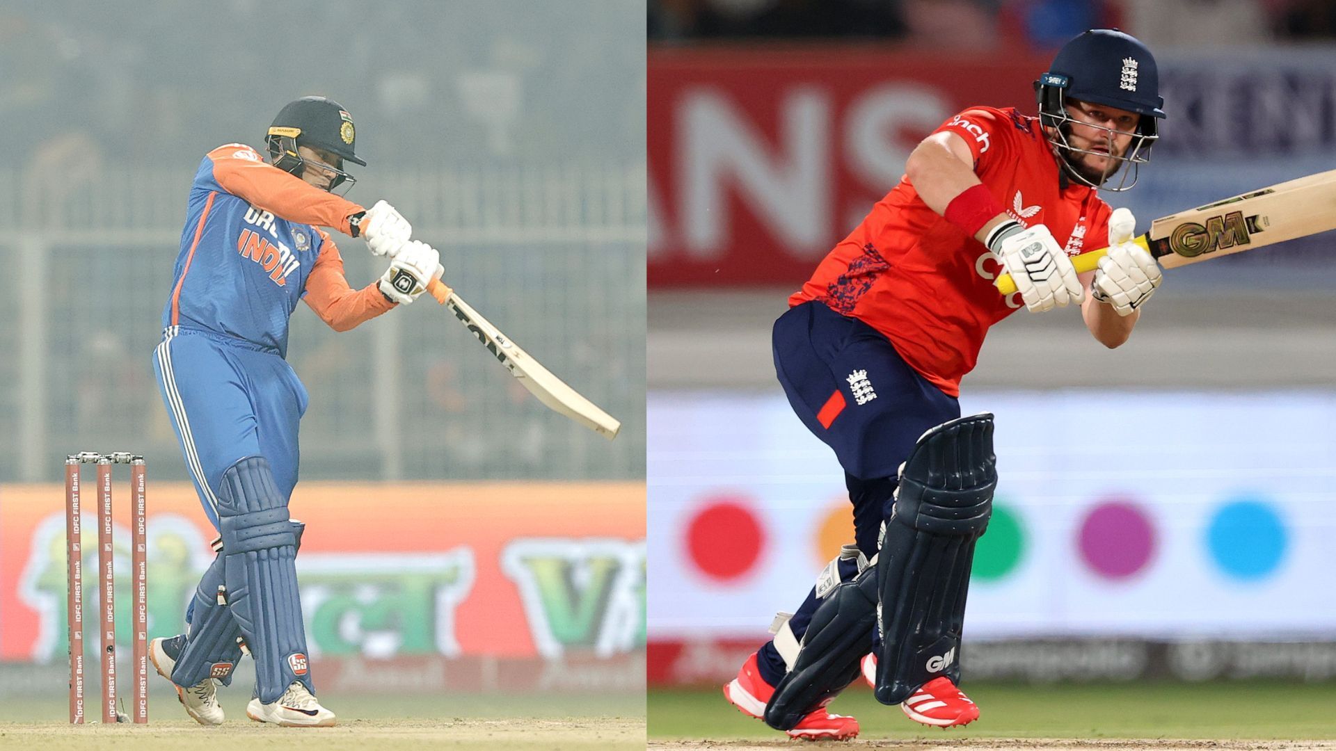 Abhishek Sharma (left) and Ben Duckett (right) have both played 15T20Is so far (Image Source: BCCI, ECB on X)