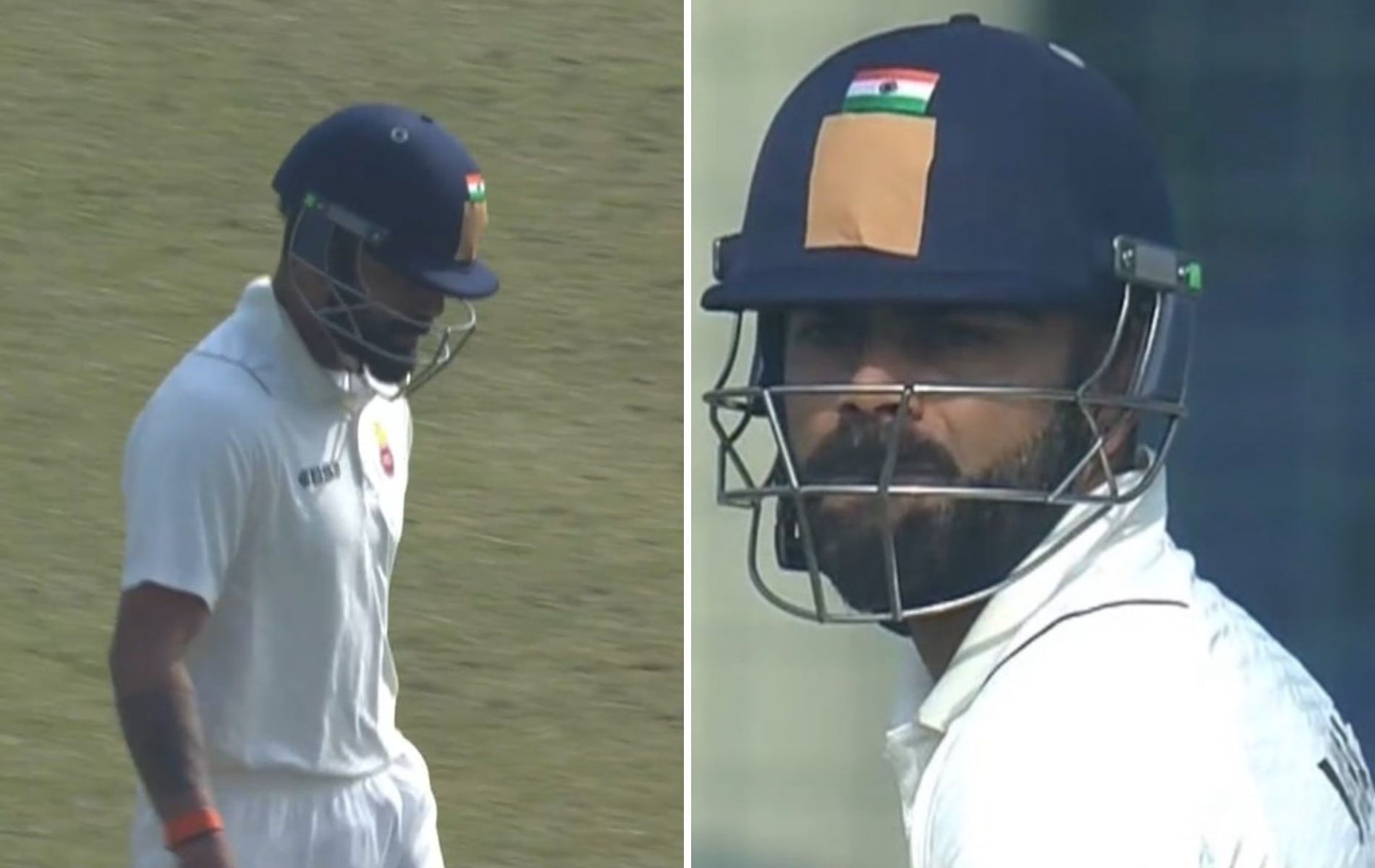 Virat Kohli was out for just six runs on Day 2 of Delhi vs Railways match. (Pics: Jio Cinema)