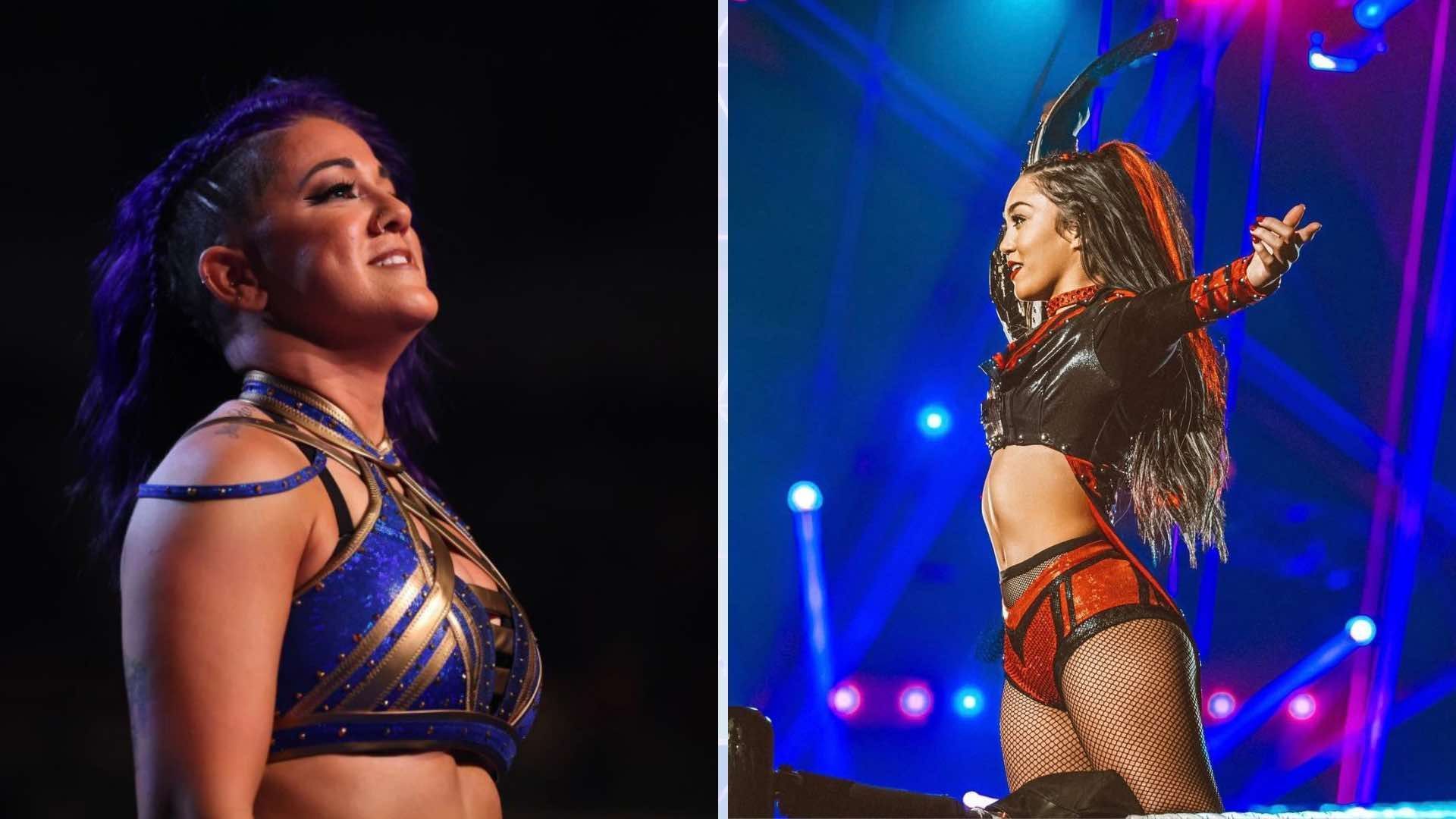 Bayley had a lot to say about Roxanne Perez [Image credits: Bayley and Roxanne Perez