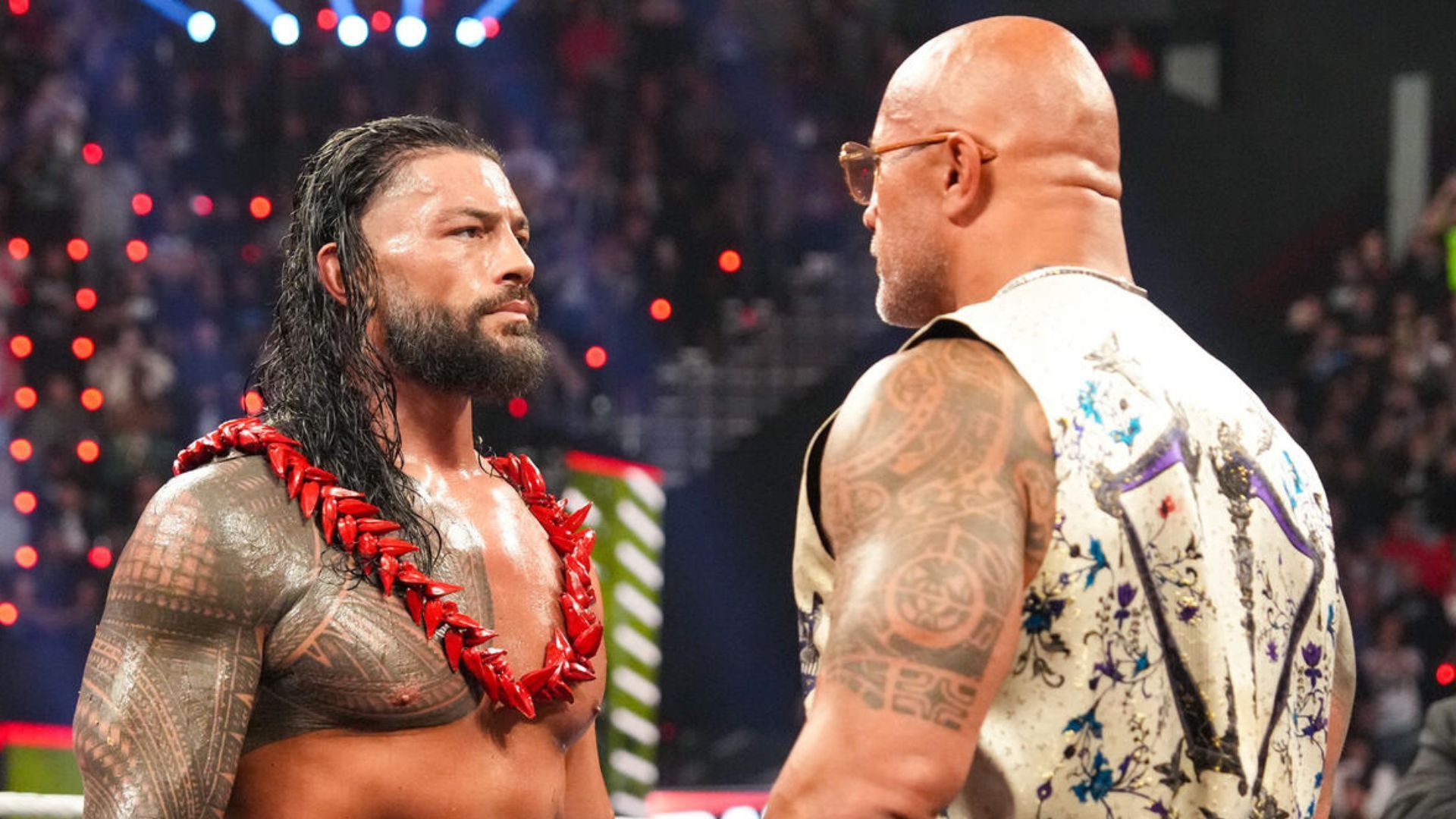 Roman Reigns and The Rock on RAW