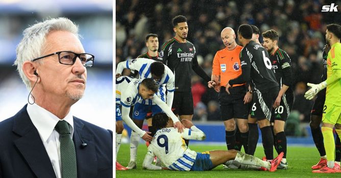 “I don’t think he could even see it properly” - Gary Lineker delivers verdict on whether Arsenal defender William Saliba fouled Joao Pedro for penalty