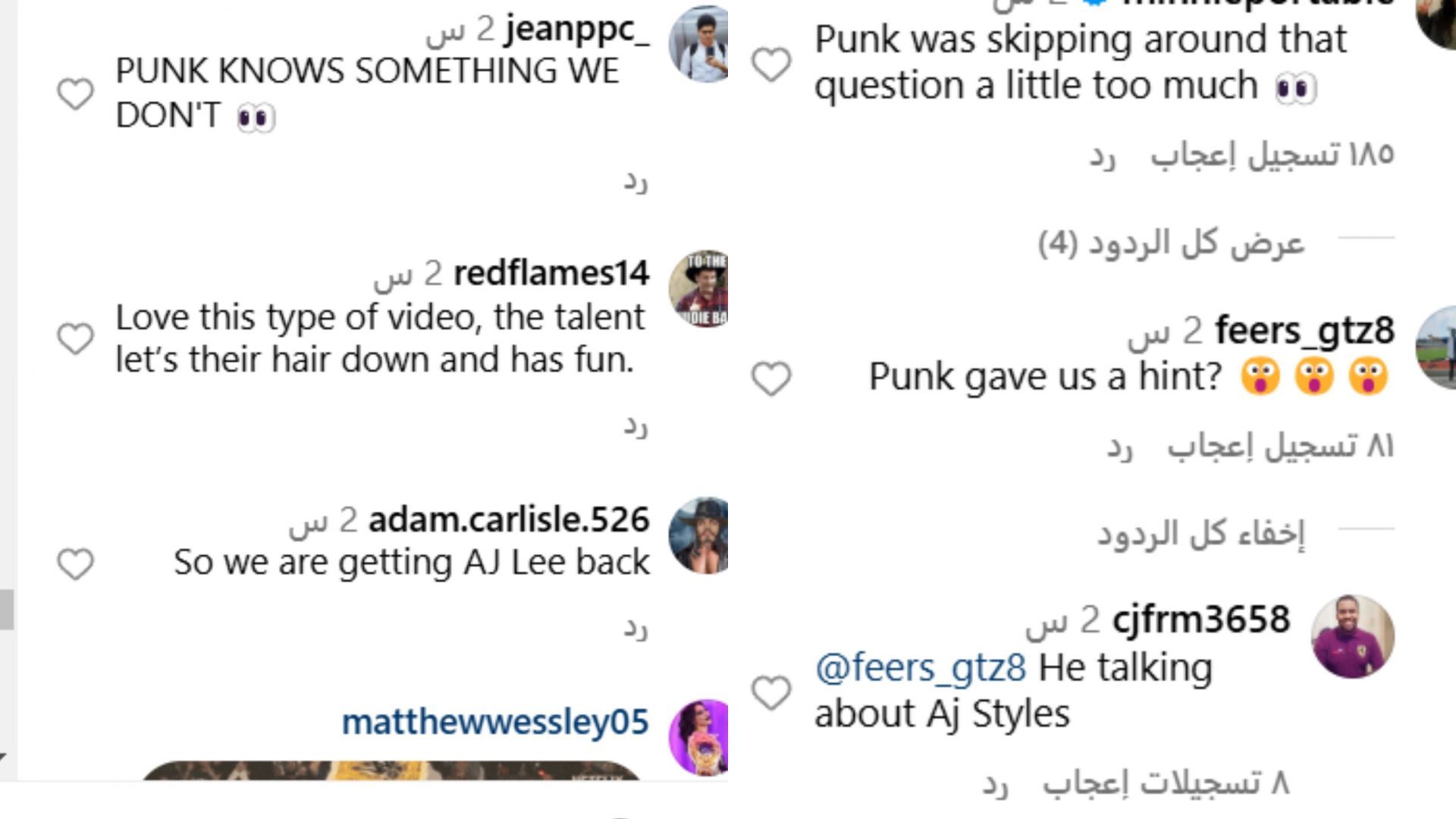 Fans&#039; react to CM Punk&#039;s AJ Lee tease