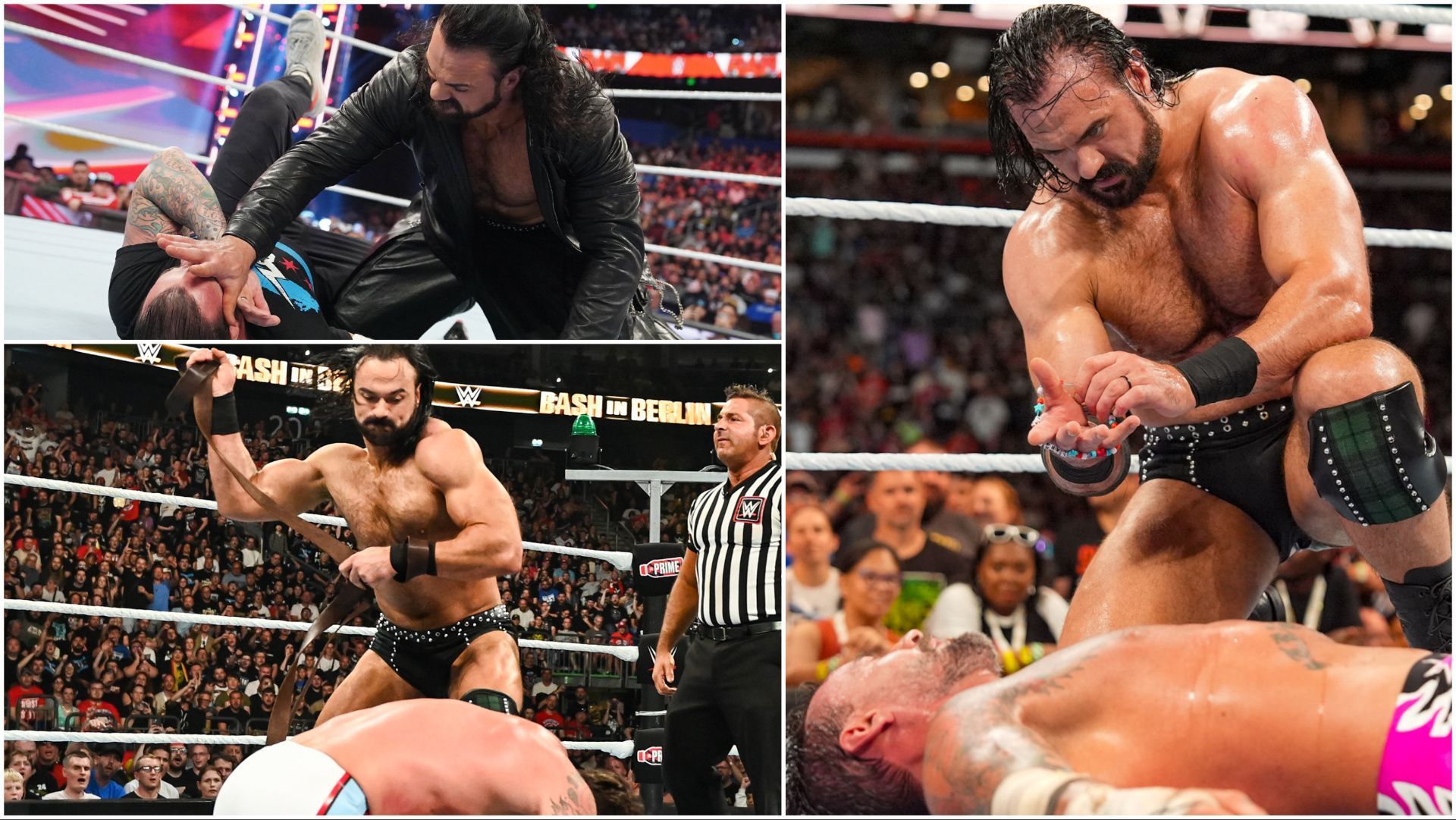 WWE Superstars CM Punk and Drew McIntyre battle it out