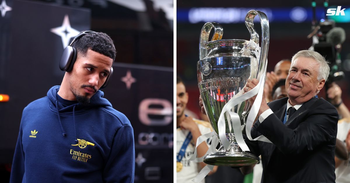 William Saliba (left) &amp; Carlo Ancelotti (right) - (Image: All images from Getty)