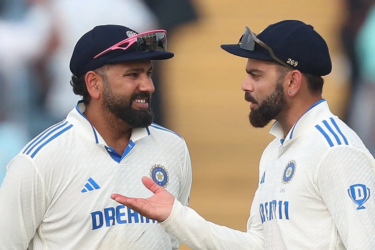 Rohit Sharma (left) and Virat Kohli were among the Indian batters who endured lean runs in BGT 2024-25. [P/C: Getty]