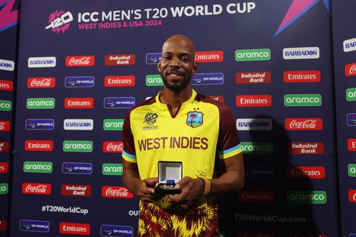 Roston Chase gave a few impressive performances in the 2024 T20 World Cup. [P/C: Getty]