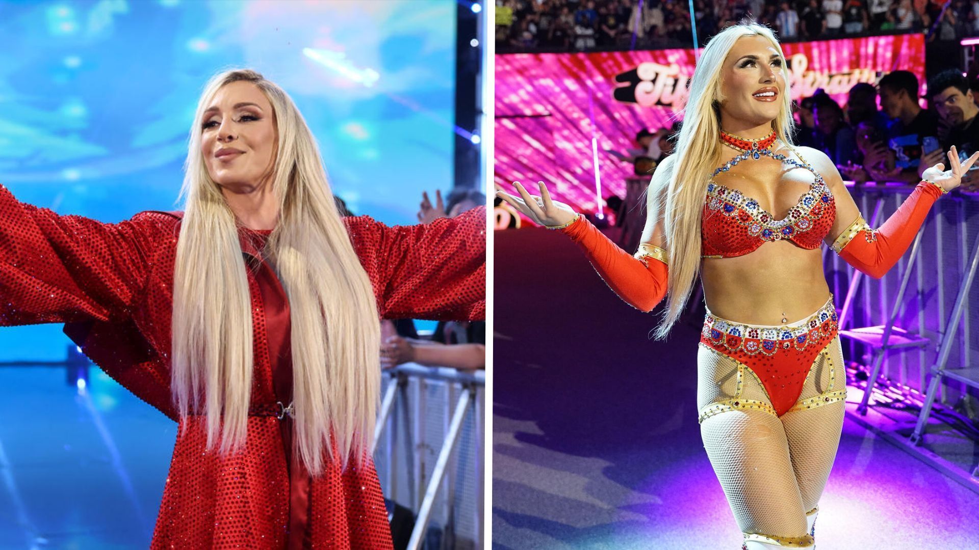 Charlotte Flair and Tiffany Stratton are on the SmackDown brand [Image Credits: WWE.com]