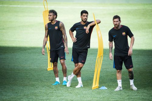 Neymar, Luis Suarez and Lionel Messi