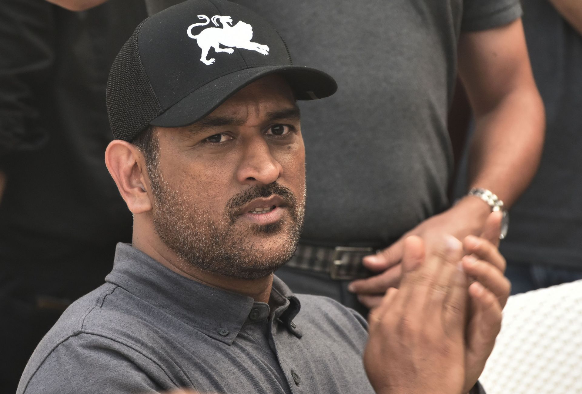 World Cup-Winning Captains MS Dhoni And Kapil Dev At Kapil Dev Grant Thornton Tournament In Gurugram - Source: Getty