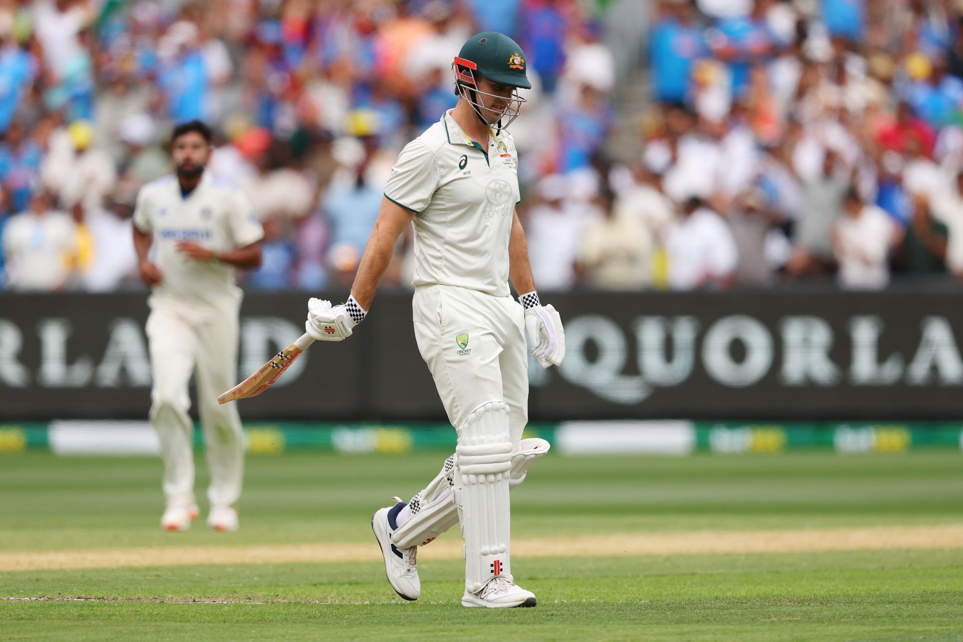 Mitchell Marsh has scored 73 runs at an average of 10.42 in seven innings in BGT 2024-25. [P/C: Getty]