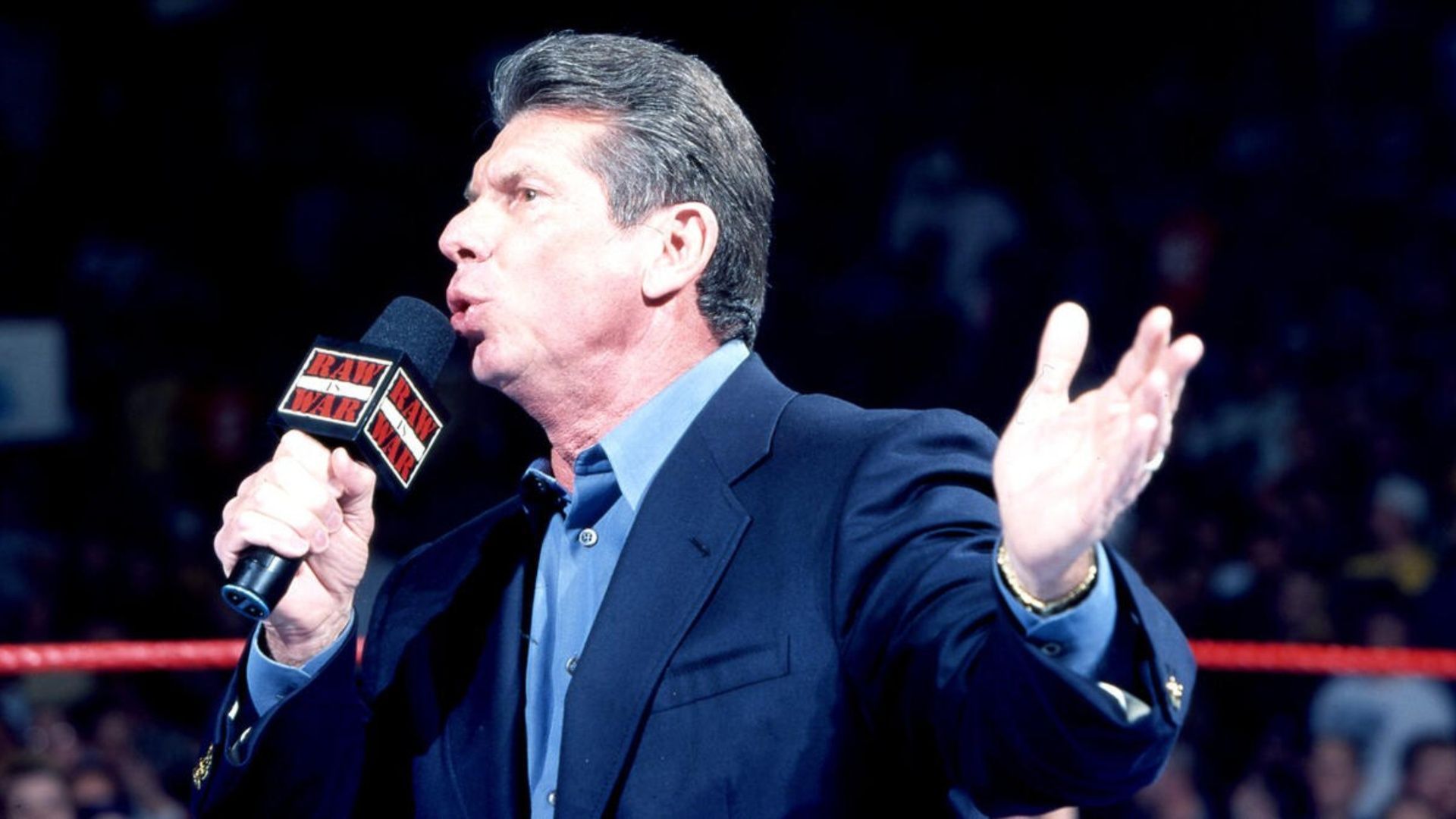 Former WWE owner Vince McMahon during a RAW show (Image via WWE.com).