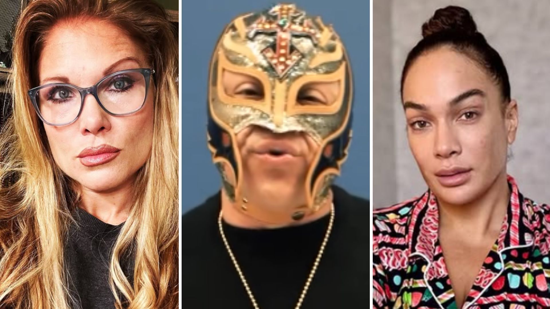 Beth Phoenix (left), Rey Mysterio (middle), Nia Jax (right) [Image credits: stars