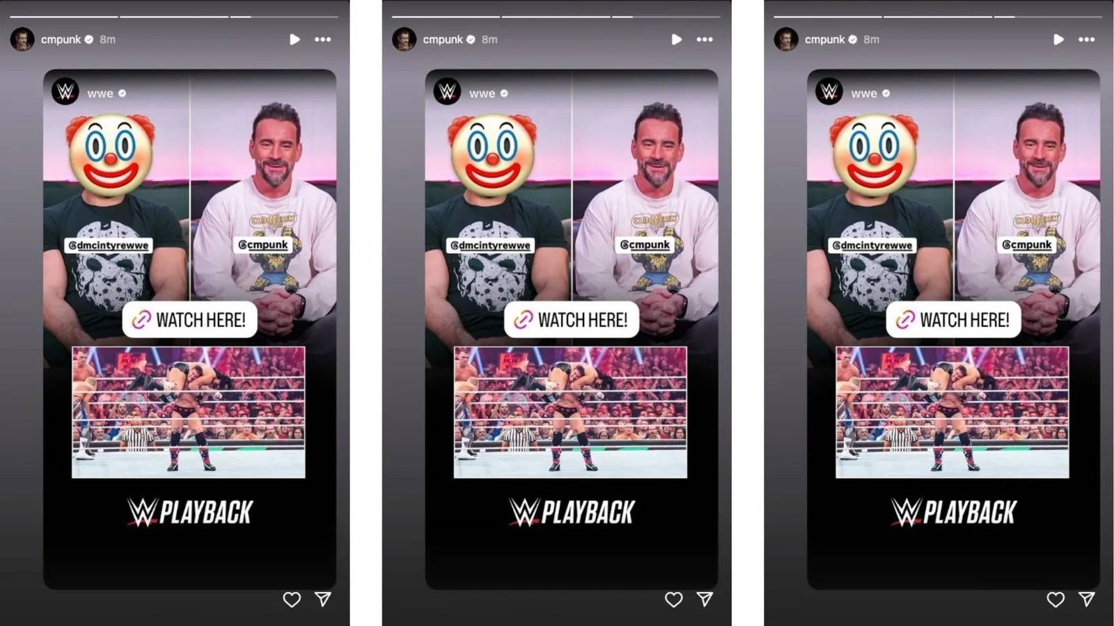 Screengrab of CM Punk&#039;s Instagram Story (Credit: Punk&#039;s Instagram)