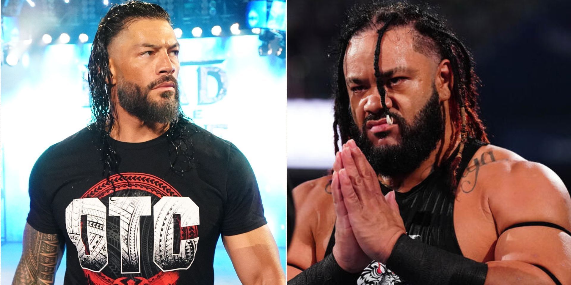 WWE Superstars Roman Reigns and Jacob Fatu (Images via WWE.com)