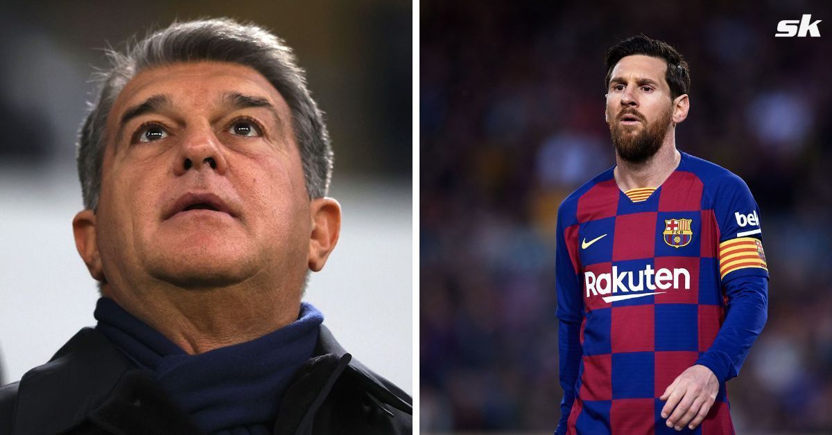 L to R: Joan Laporta and Lionel Messi (All images sourced from Getty)