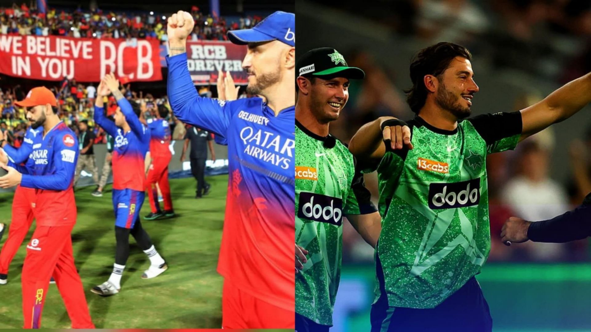 RCB and Melbourne Stars made almost similar comebacks (Image: Instagram/imyash_dayal/gmaxi_32)