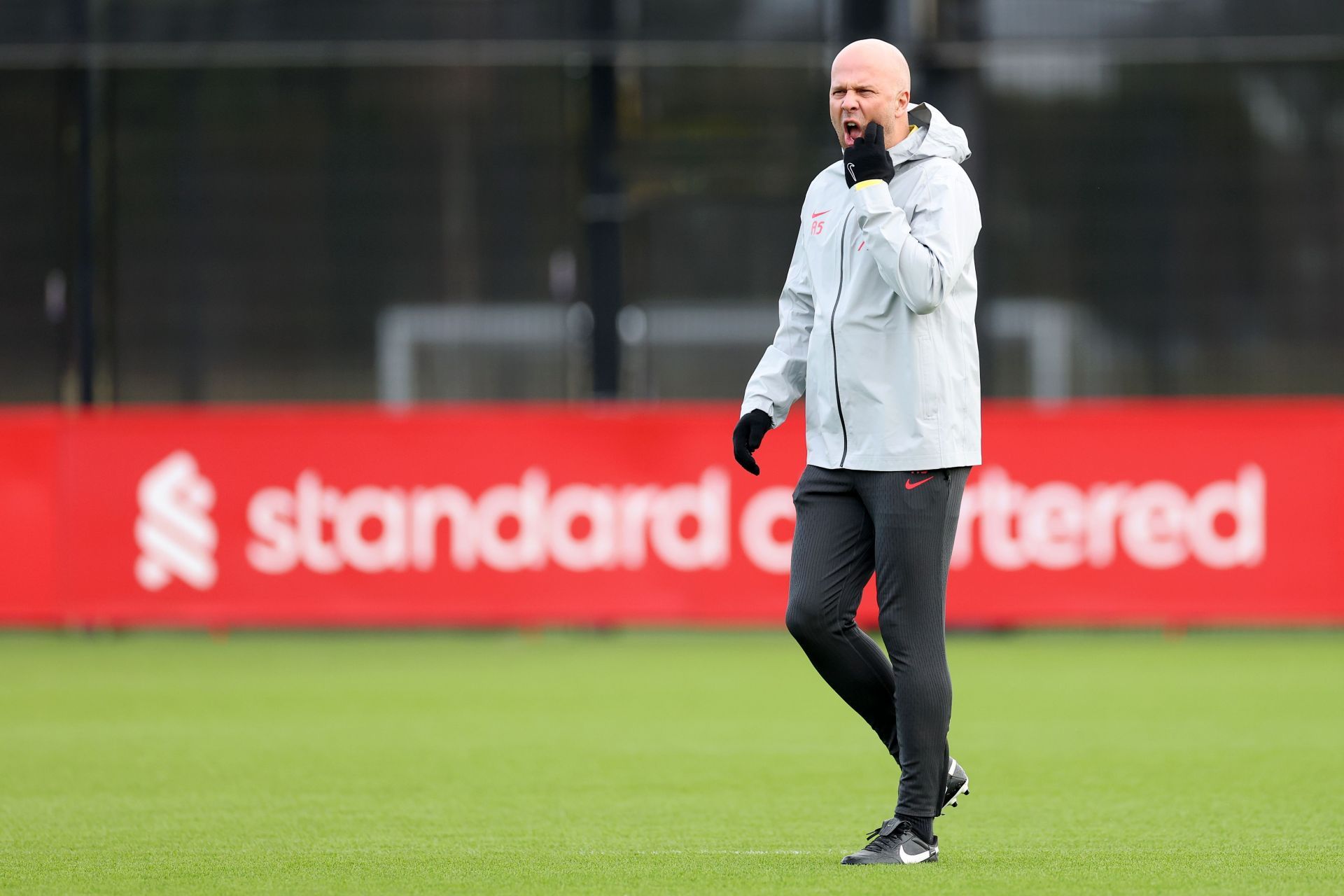 Liverpool FC Training Session And Press Conference - UEFA Champions League 2024/25 League Phase MD8 - Source: Getty