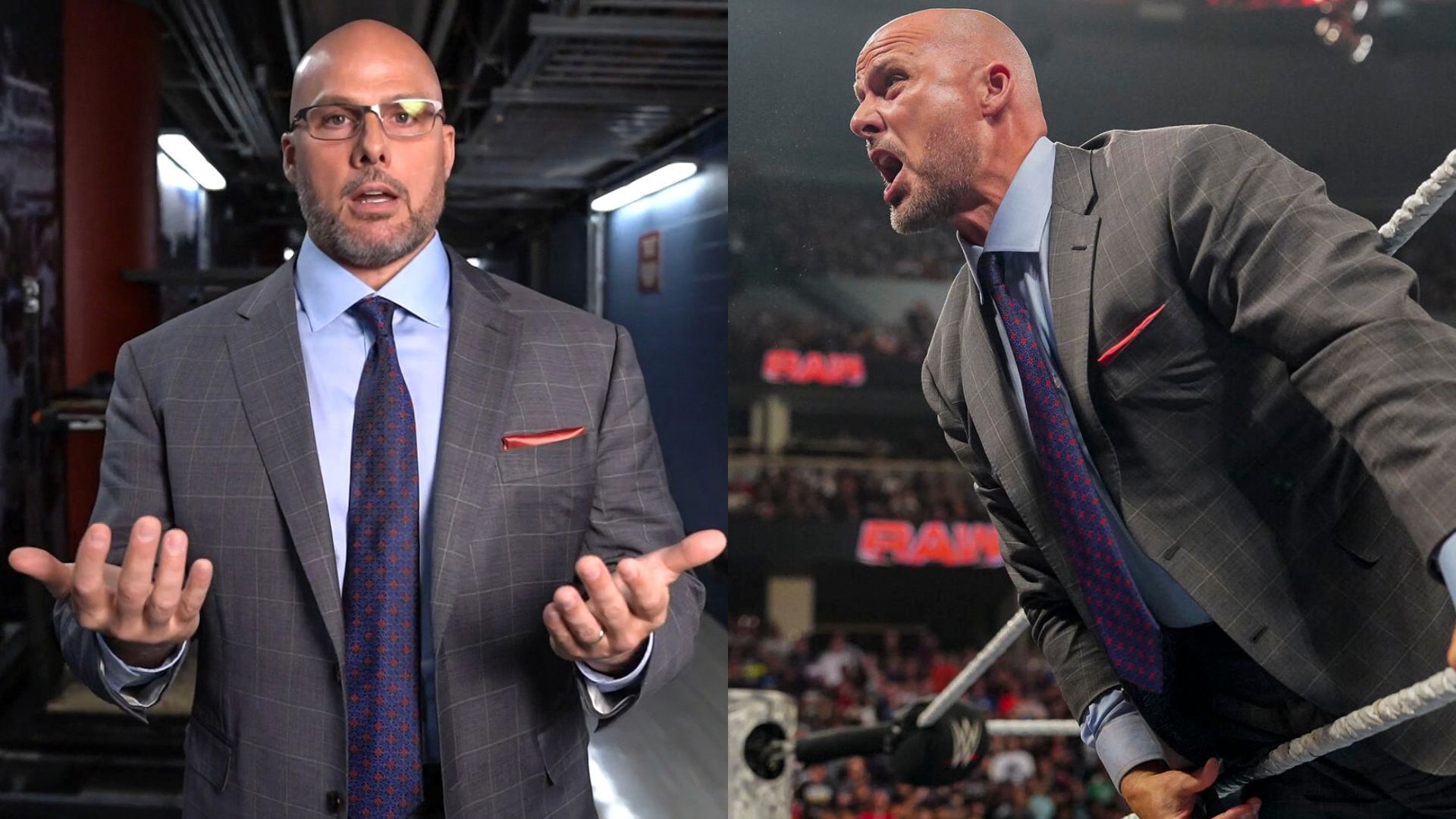 Pearce is the General Manager of the red brand. [Image credits: WWE on X, WWE.com]