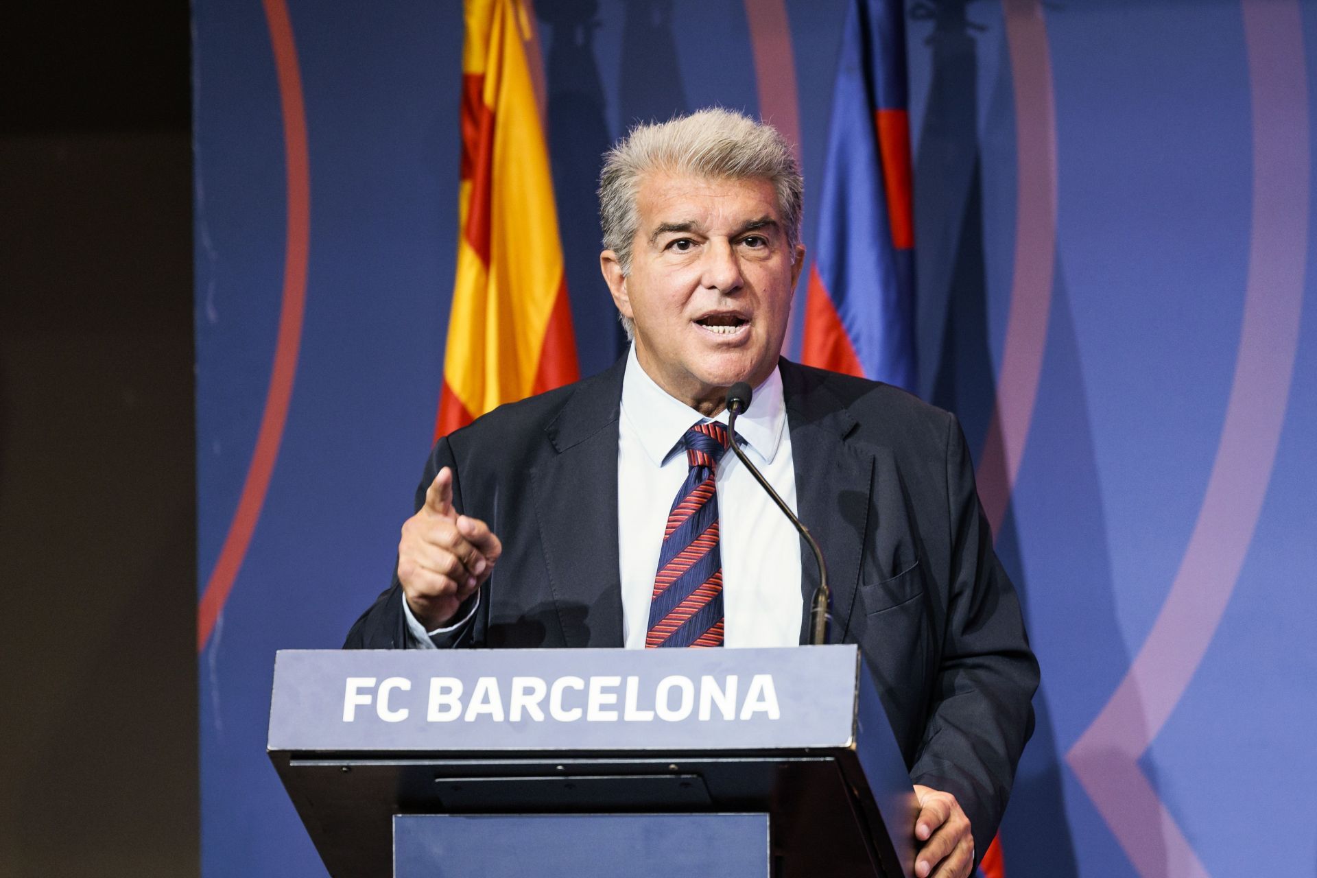 Joan Laporta Press Conference In Barcelona - Source: Getty